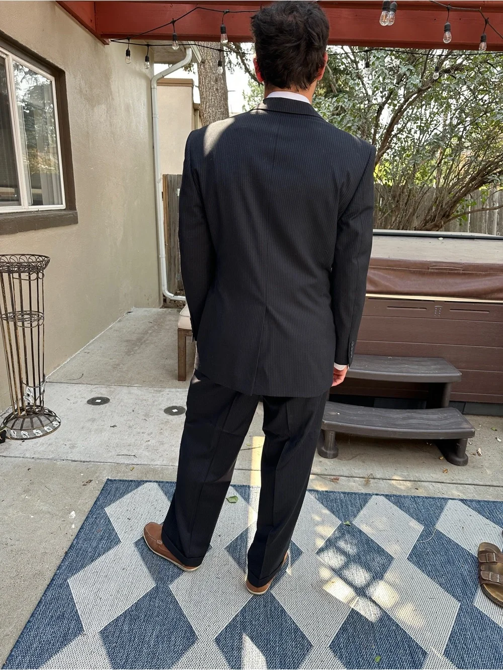 Joseph & Feiss Navy Pinstripe Suit